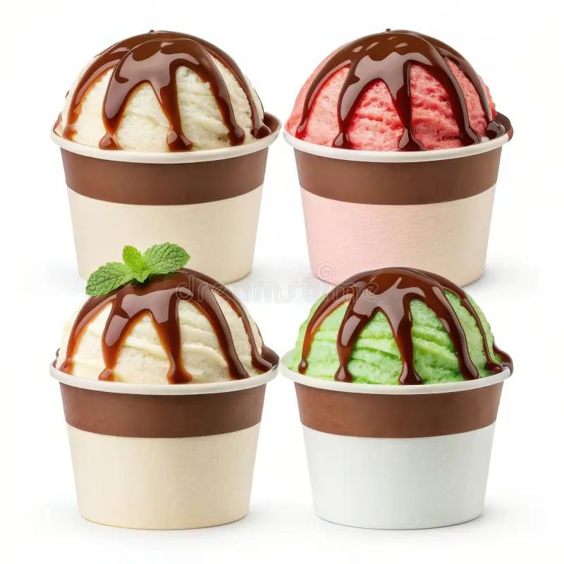 Sundae jarabe taza